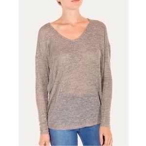 Jolie oversized lightweight gray knit top Size XS, S, M or L